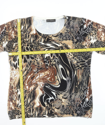 Just Elegance Women’s Multicoloured Animal Print L Jumper