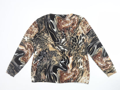 Just Elegance Women’s Multicoloured Animal Print L Jumper