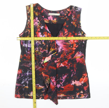 Karen Millen Women’s Multicoloured Floral Wrap Blouse Size 10