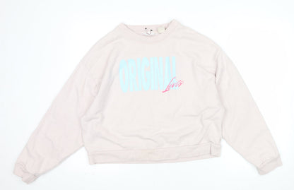 Levi's Women's Beige Original Logo Pullover Sweatshirt M