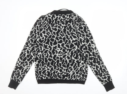 Vero Moda Women’s Black Animal Print Knit Jumper Size S