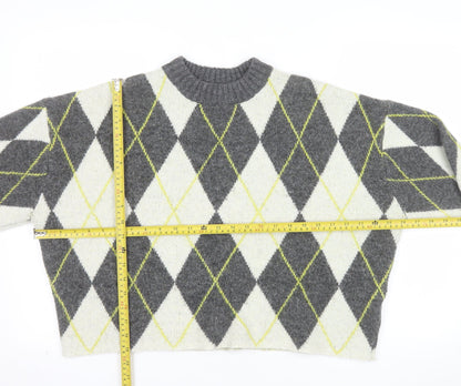 Pringle of Scotland x H&M Women’s Grey Argyle Knit Jumper Size S