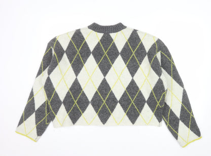 Pringle of Scotland x H&M Women’s Grey Argyle Knit Jumper Size S