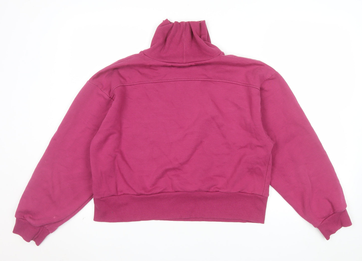 Hype Womens Magenta Long Sleeve Roll Neck Pullover Sweatshirt Size 14