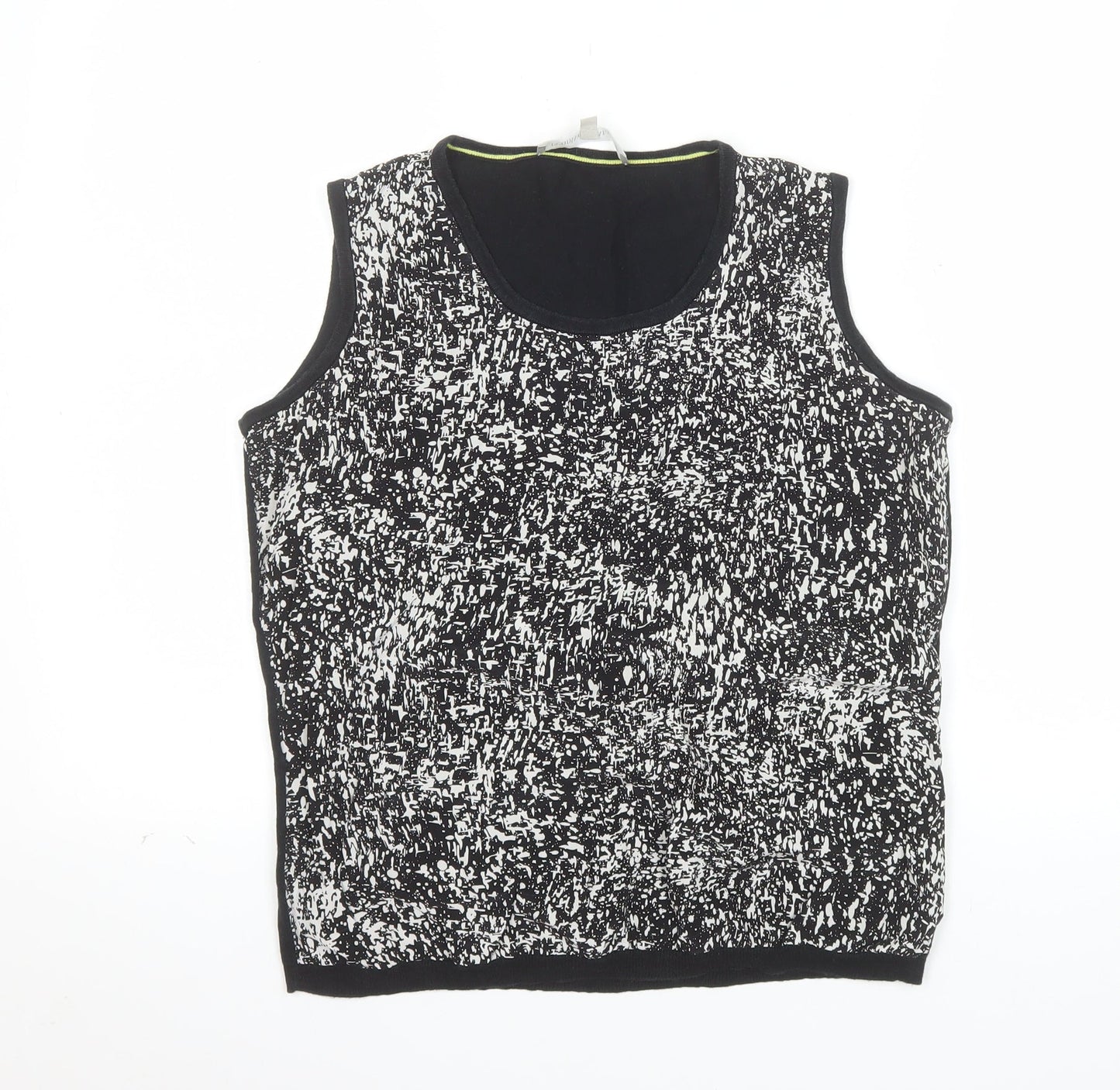 Fenn Wright Manson Women's Black Silk Cotton Sleeveless Tank Top Size 14