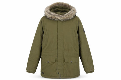 Regatta Women's Green Parka Jacket S Hooded Fur Trim Winter Coat