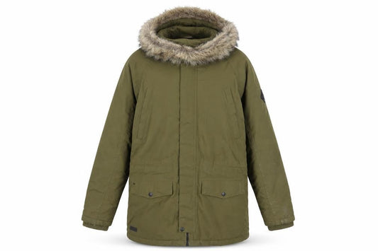 Regatta Women's Green Parka Jacket S Hooded Fur Trim Winter Coat