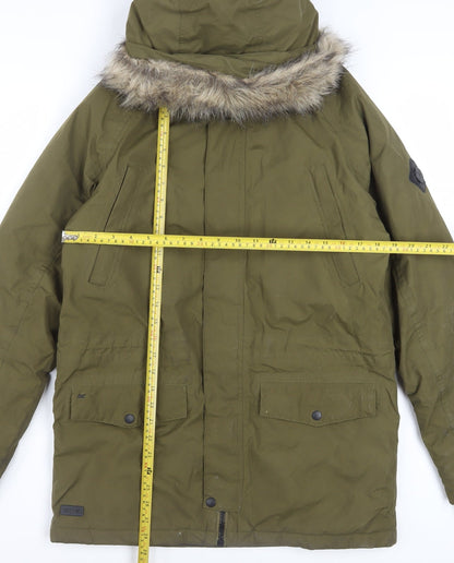 Regatta Women's Green Parka Jacket S Hooded Fur Trim Winter Coat