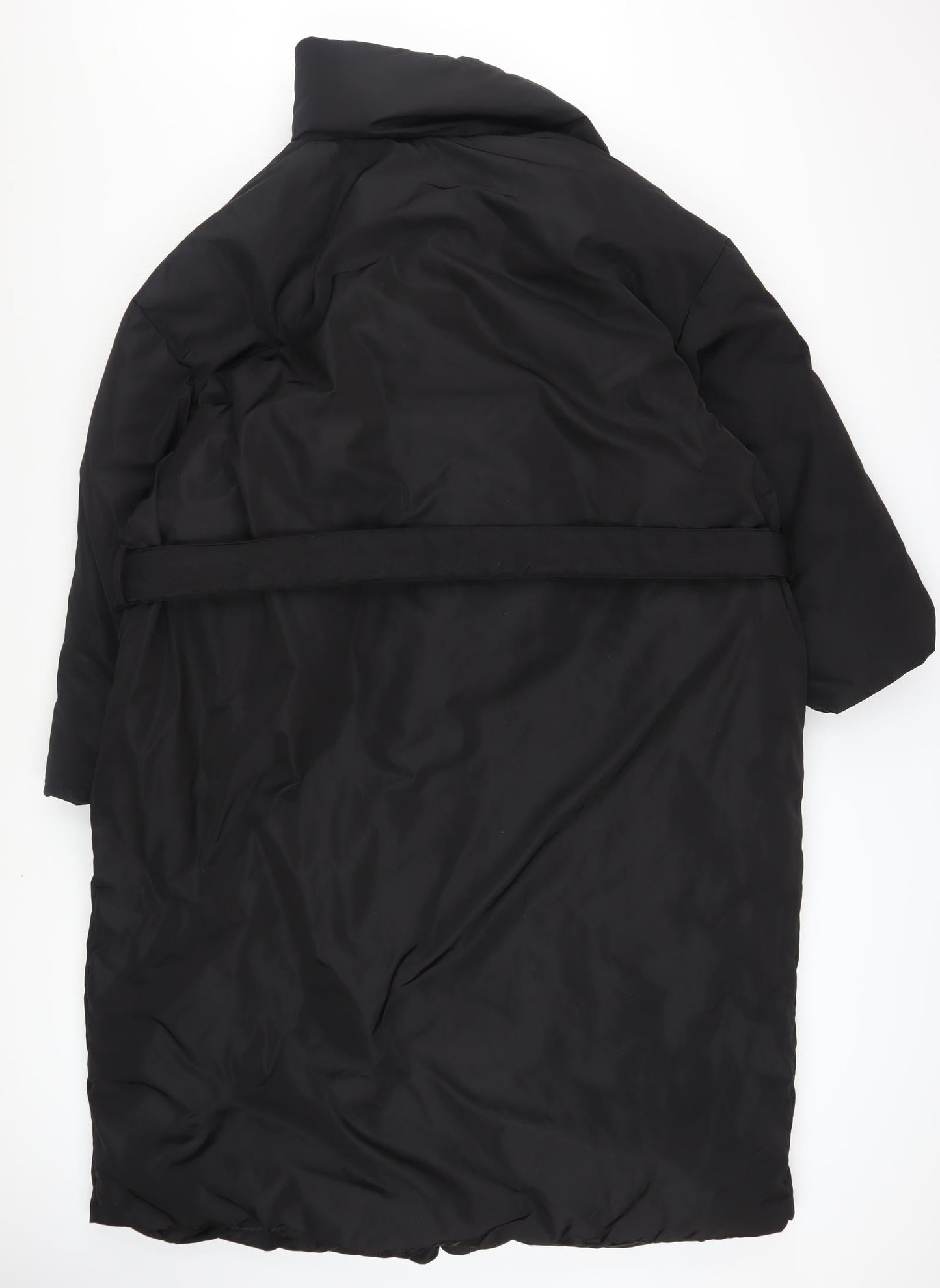 George Women’s Black Long Belted Puffer Coat XL 20-22