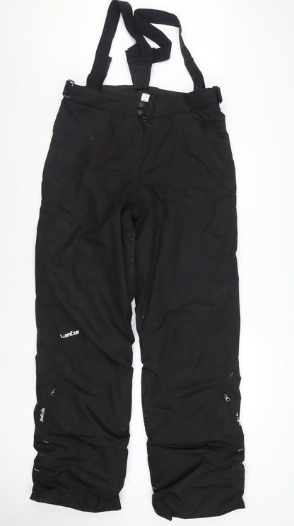 Wedze Men's Black Snow Pants Size M Insulated Ski Trousers