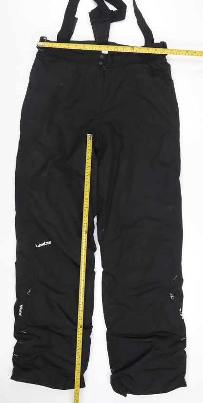 Wedze Men's Black Snow Pants Size M Insulated Ski Trousers