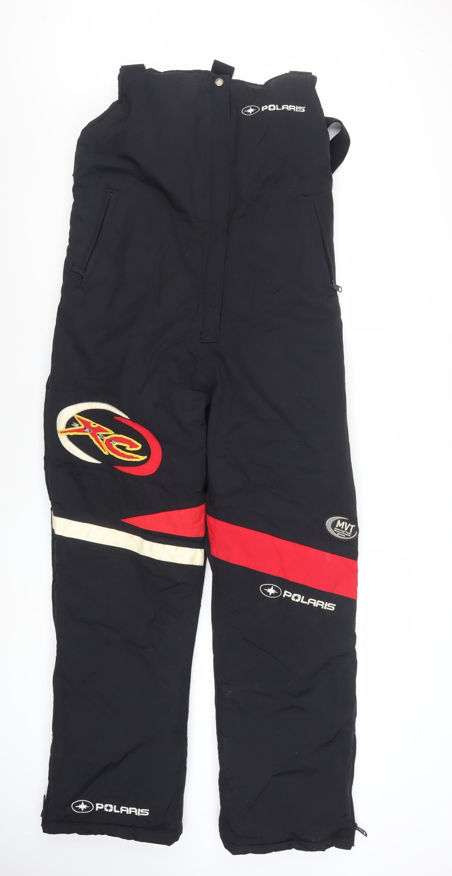 Polaris Womens Black Red Snow Pants Medium Waterproof Insulated Trousers