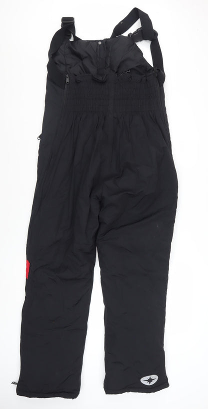 Polaris Womens Black Red Snow Pants Medium Waterproof Insulated Trousers