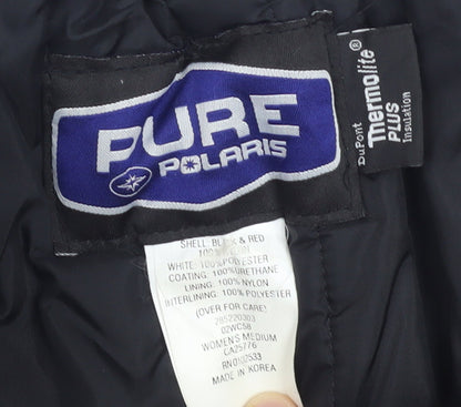 Polaris Womens Black Red Snow Pants Medium Waterproof Insulated Trousers