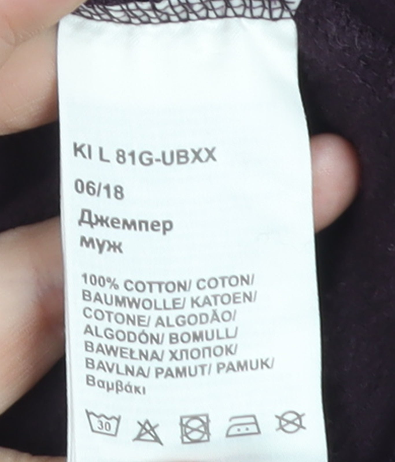 Lee Men’s Purple Storm Rider Pullover Sweatshirt XL