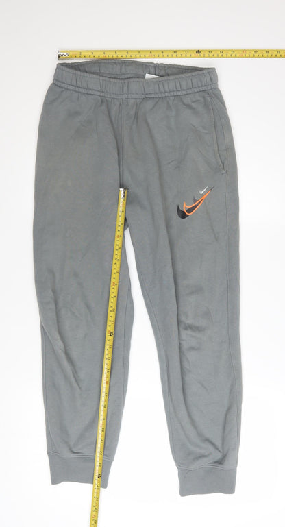 Nike Men's Grey Jogger Sweatpants Size S Elastic Waist Comfort Fit