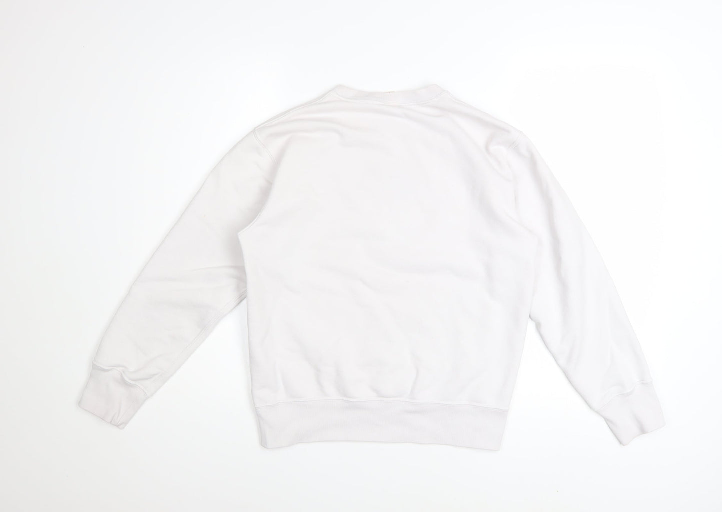 Uniqlo Women White Mickey Mouse Crew Neck Sweatshirt Size S