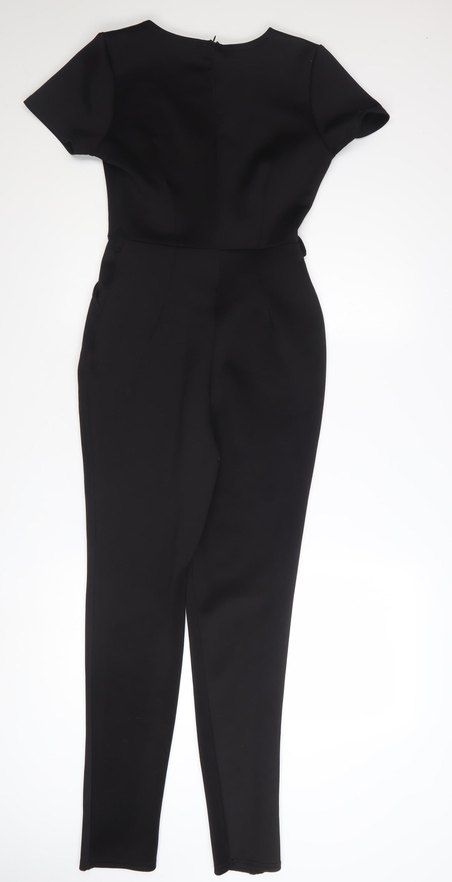 Boohoo Women’s Black Short Sleeve Slim Fit Jumpsuit UK 8