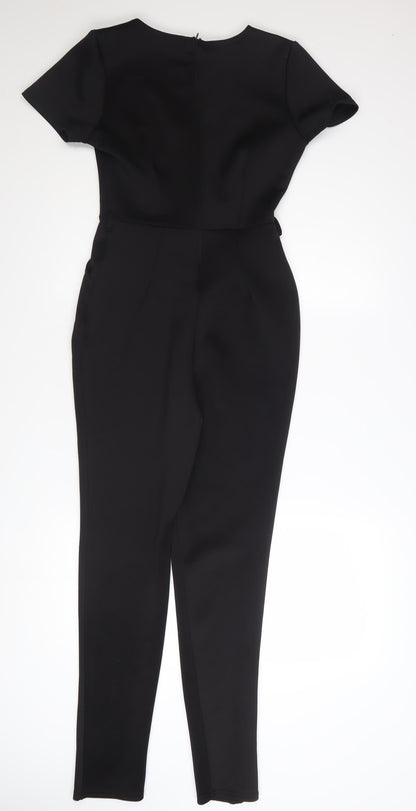Boohoo Women’s Black Short Sleeve Slim Fit Jumpsuit UK 8