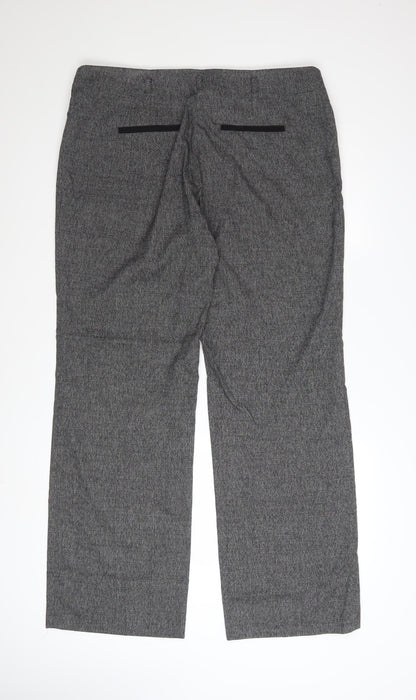 Next Women’s Grey Herringbone Dress Pants Size 16L Straight Leg