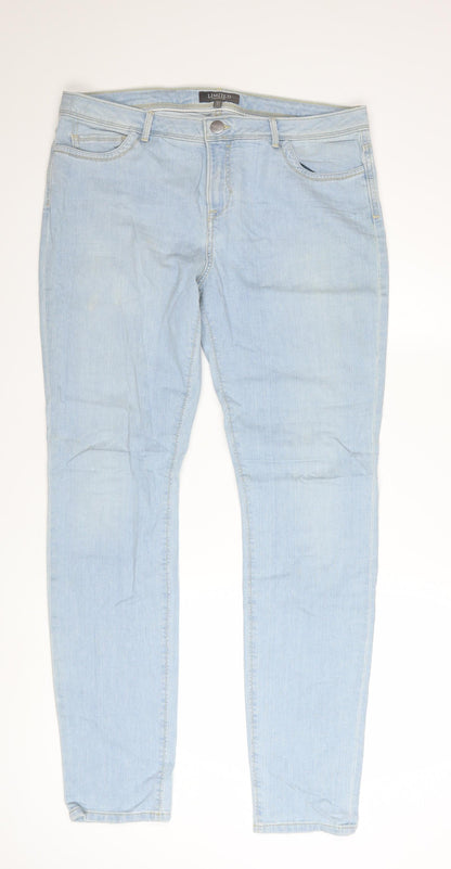 Marks and Spencer Women’s Light Blue Skinny Jeans Size 14 Long
