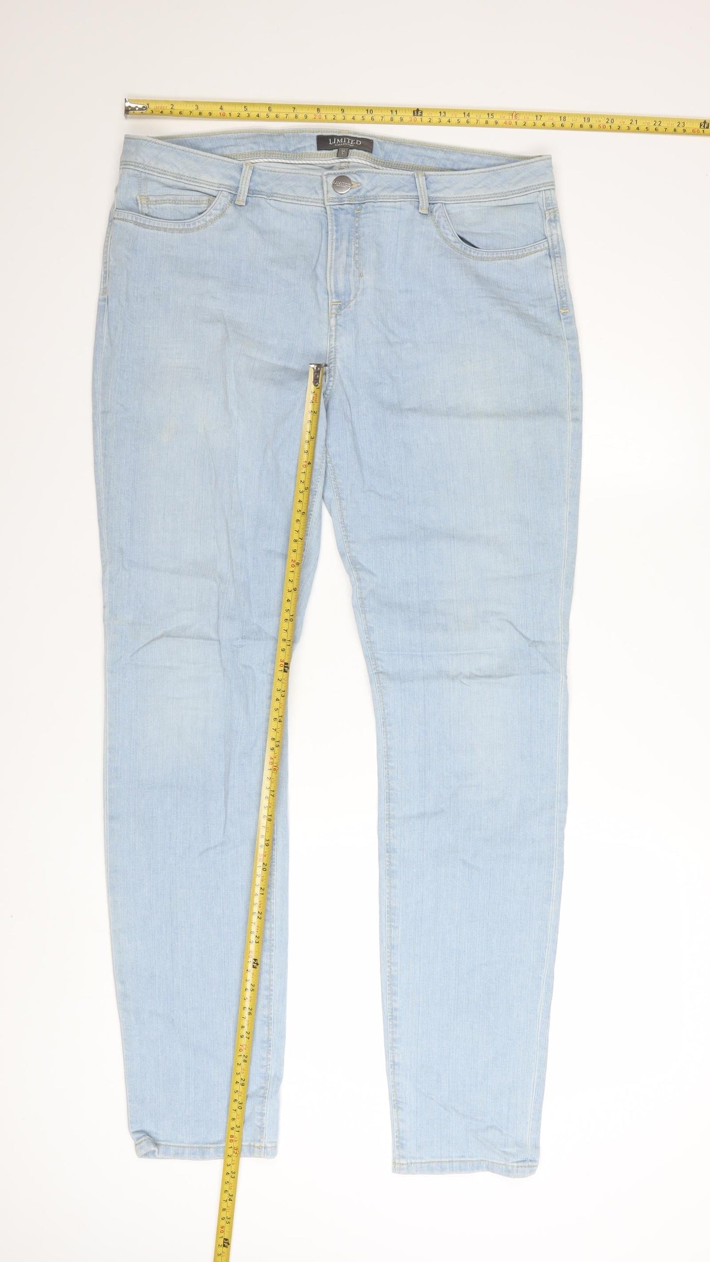 Marks and Spencer Women’s Light Blue Skinny Jeans Size 14 Long