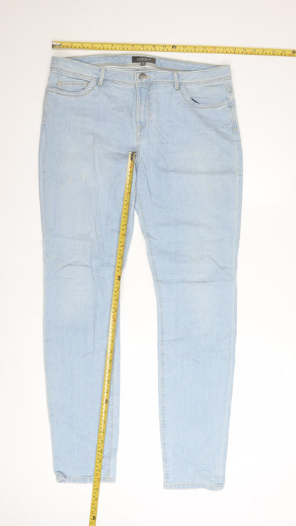 Marks and Spencer Women’s Light Blue Skinny Jeans Size 14 Long