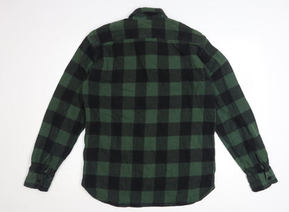 Levi's Men's Green Black Check Flannel Button-Up Shirt M