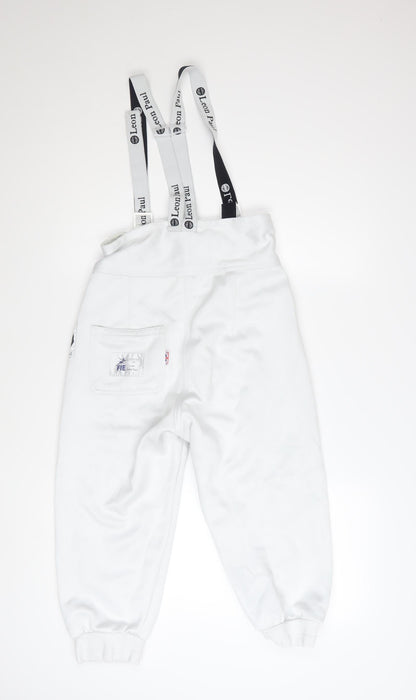 Leon Paul Men's White Fencing Trousers 28 Waist with Braces