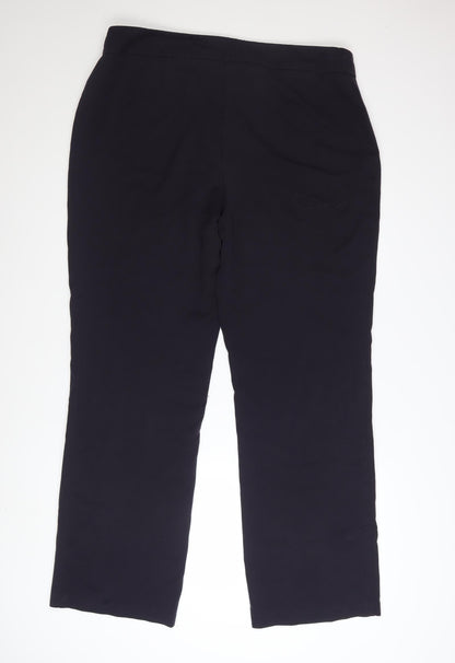 Marks and Spencer Women’s Black Size 18 Tall Straight Leg Trousers