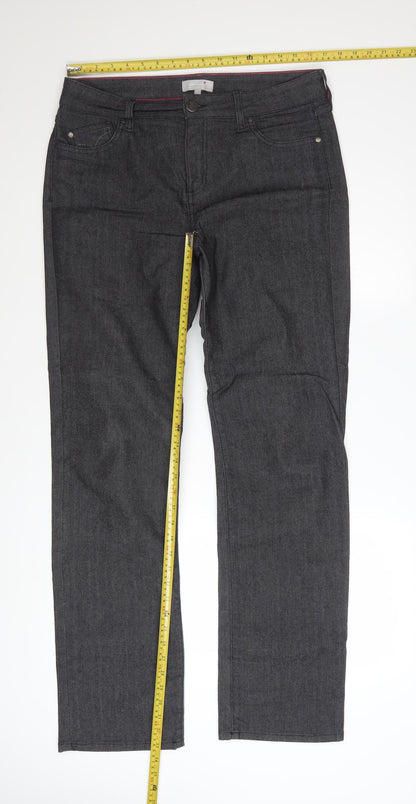 Marks and Spencer Per Una Women's Grey Straight Leg Jeans Size 14 L
