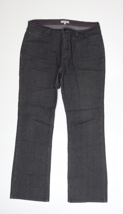 Marks and Spencer Per Una Women’s Grey Bootcut Jeans Size 16 Long