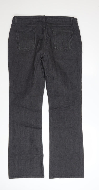 Marks and Spencer Per Una Women’s Grey Bootcut Jeans Size 16 Long