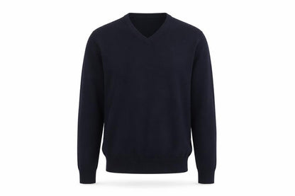 UNIQLO Men’s Black Wool V-Neck Jumper Size S Regular Fit