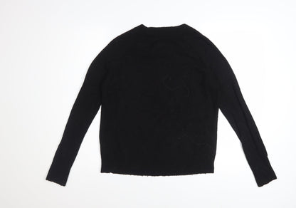 H&M Women's Black XS Sequin Dog Pullover Jumper