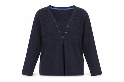 Marks & Spencer Per Una Women's Black Size 16 V-Neck Henley Jumper