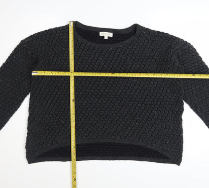 Monsoon Womens Black Medium Textured Knit Jumper