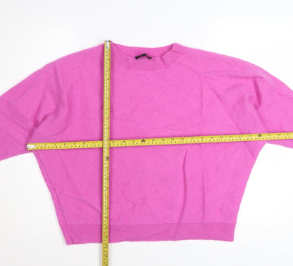 Phase Eight Women’s Pink Cashmere Relaxed Pullover Jumper L