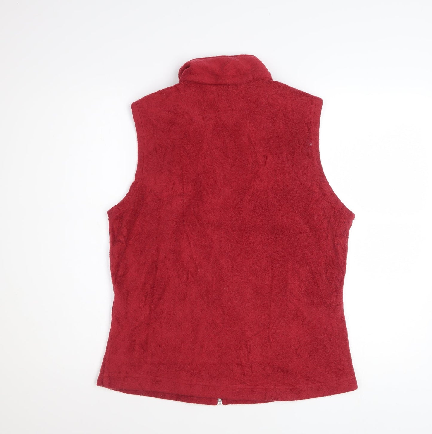 Columbia Unisex Red Fleece Bodywarmer Waistcoat M Full Zip Outdoor