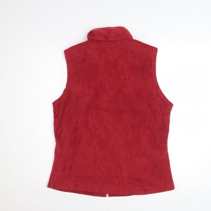 Columbia Unisex Red Fleece Bodywarmer Waistcoat M Full Zip Outdoor