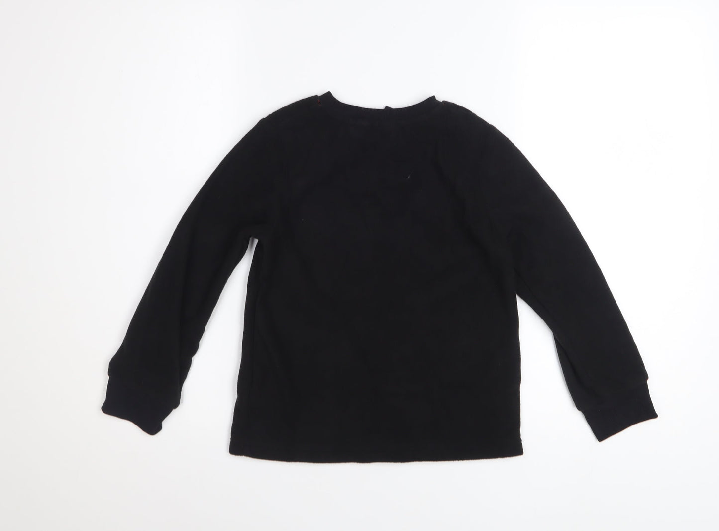 Manchester United Boys Black Fleece Pyjama Top 6-7 Years Long Sleeve