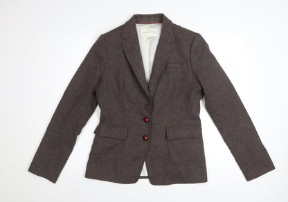 Banana Republic Womens Brown Wool Blend Tailored Blazer Size 12