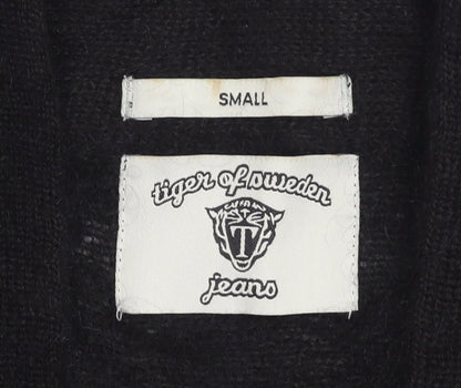 Tiger of Sweden Women Black Size S Mohair Blend Wrap Cardigan