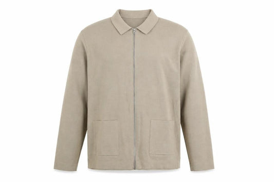 Marks and Spencer Men's Beige XL Cotton Zip Jacket