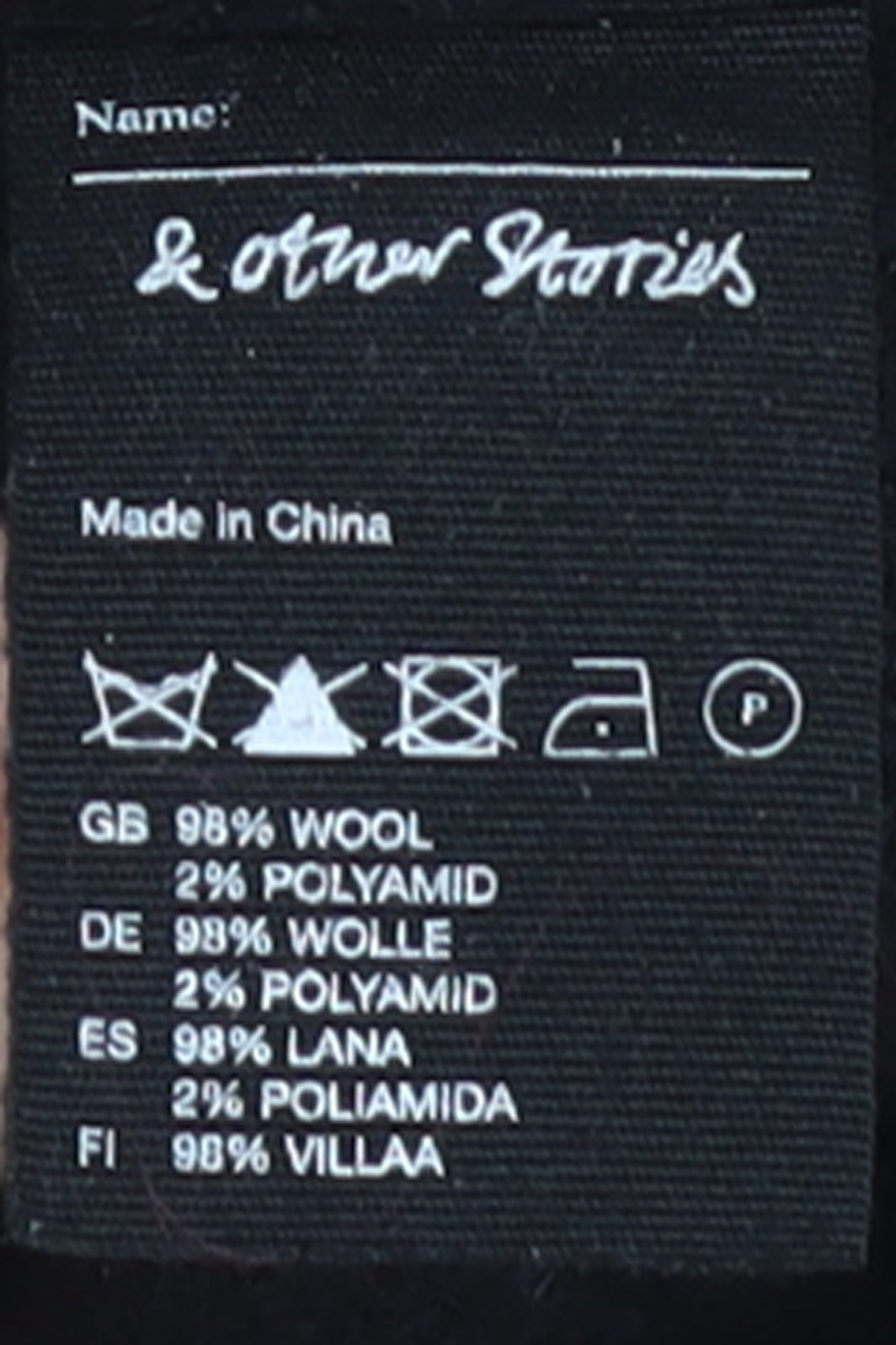 & Other Stories Women Black Wool Knit Jumper M