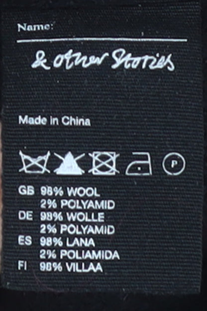 & Other Stories Women Black Wool Knit Jumper M
