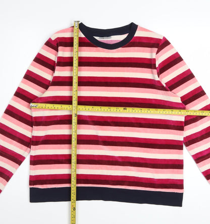 Oliver Bonas Womens Multicoloured Striped Sweatshirt Size 12 Cotton Blend