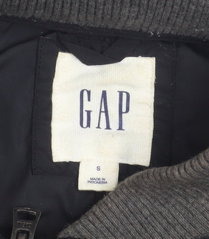 GAP Women’s Black Bomber Jacket Size S Nylon Casual Zip Up