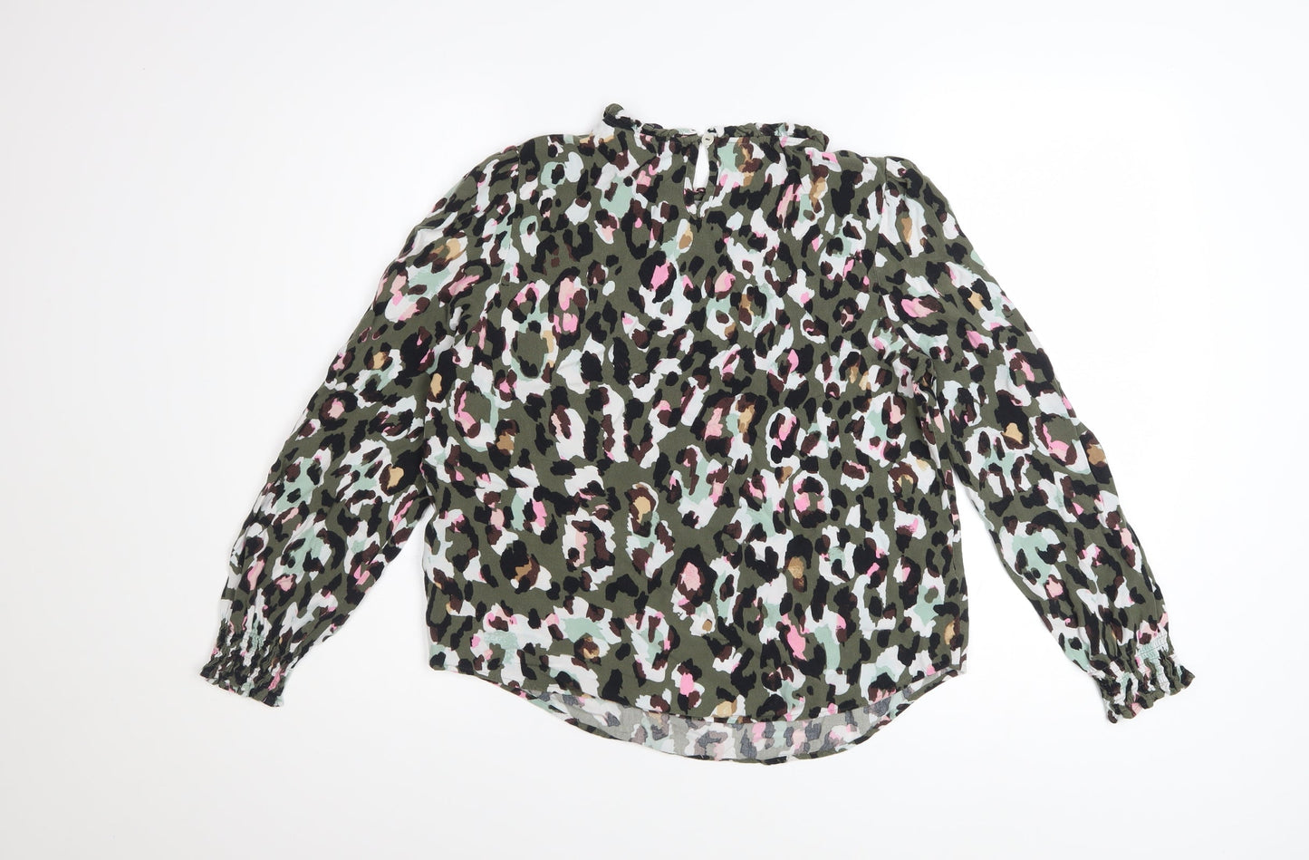 Marks and Spencer Women's Multicoloured Animal Print Viscose Blouse Size 10
