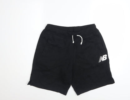 New Balance Men's Black M Sweat Shorts with Drawstring Waist
